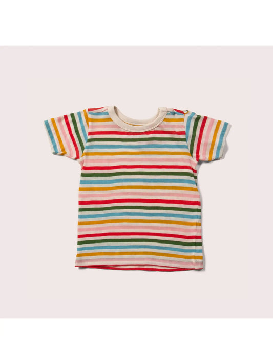 Rainbow Striped Short Sleeve T-Shirt