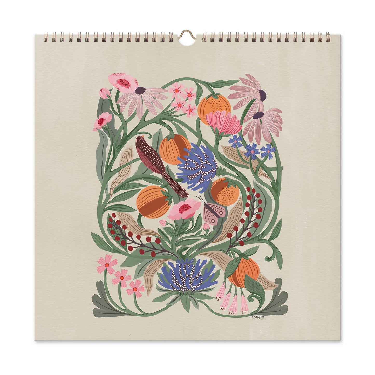 2026 Garden Party 12 Month Classic Grid Calendar