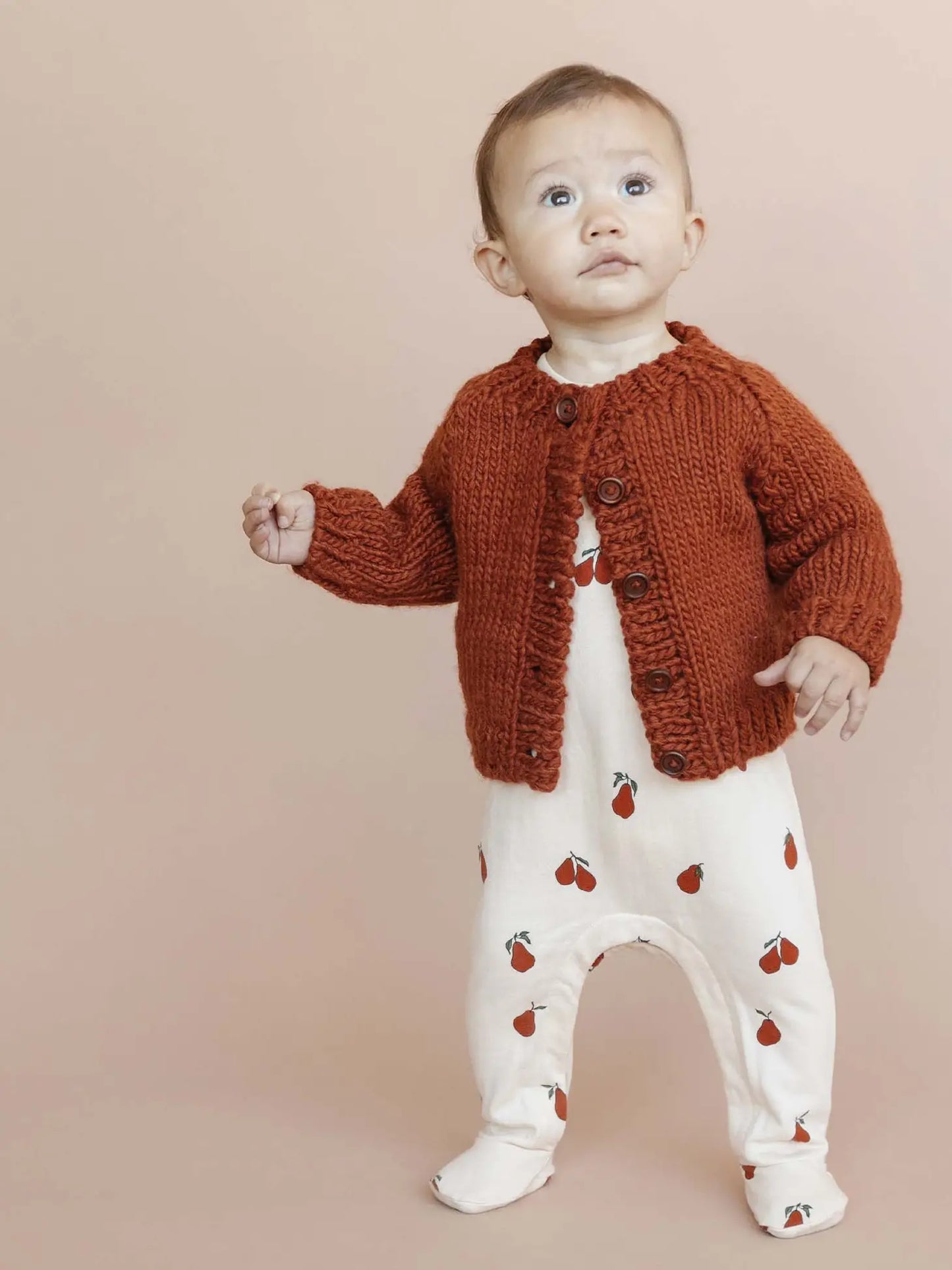 Classic Cardigan | Acrylic Hand Knit Kids Sweater