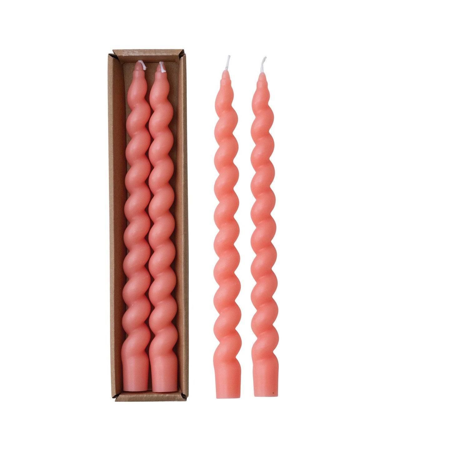 Unscented Twisted Taper Candles in Box