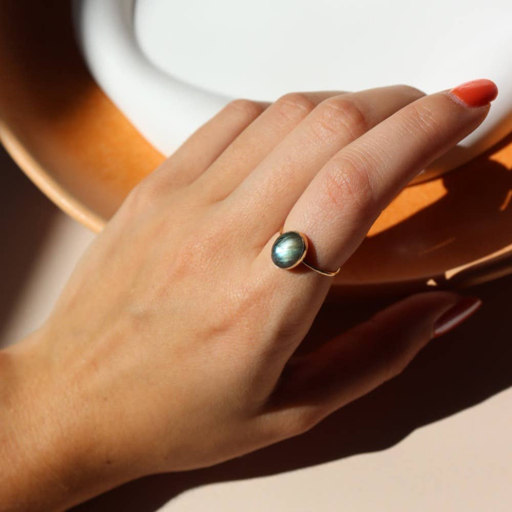 Labradorite Gemstone Ring