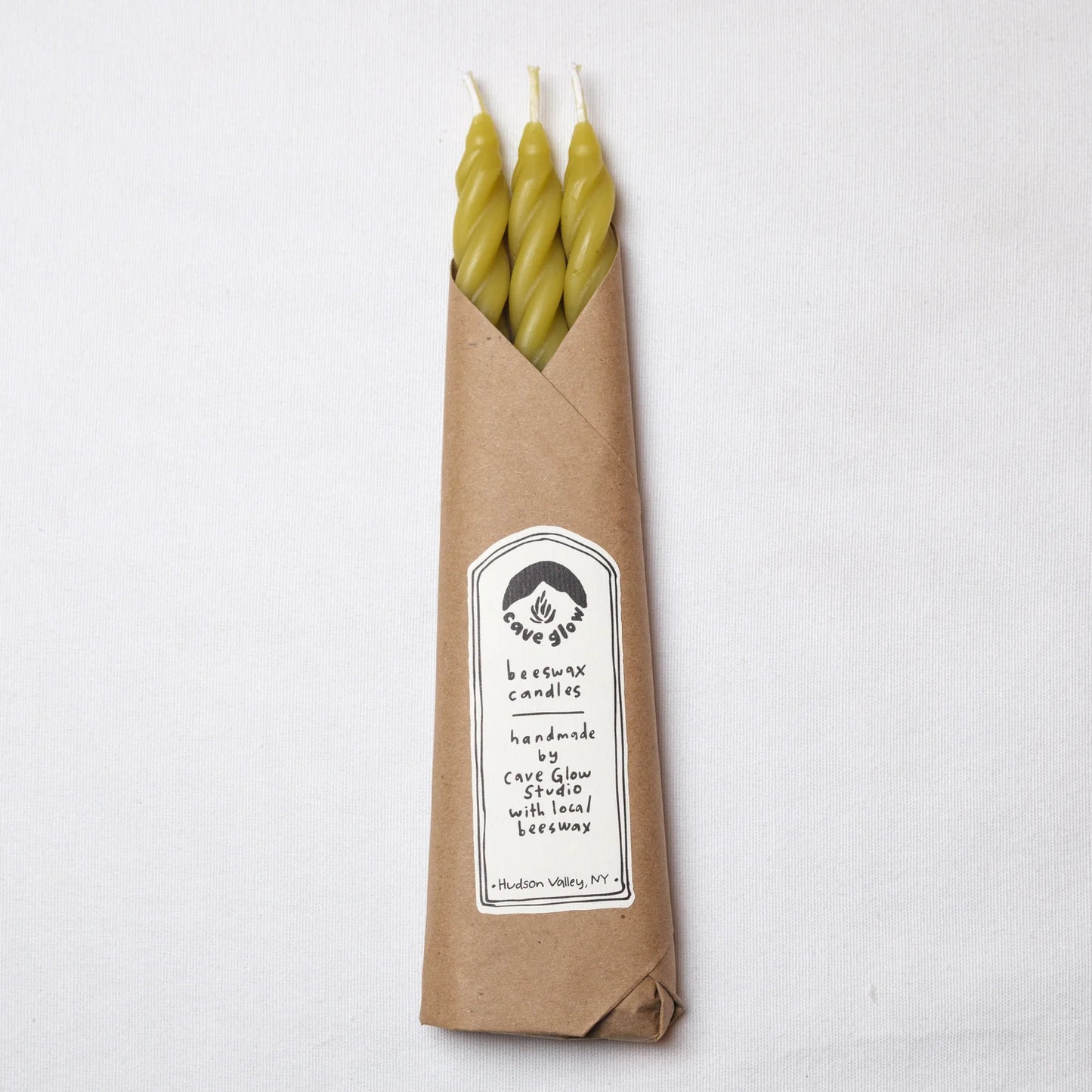 Beeswax Spiral Taper Candles