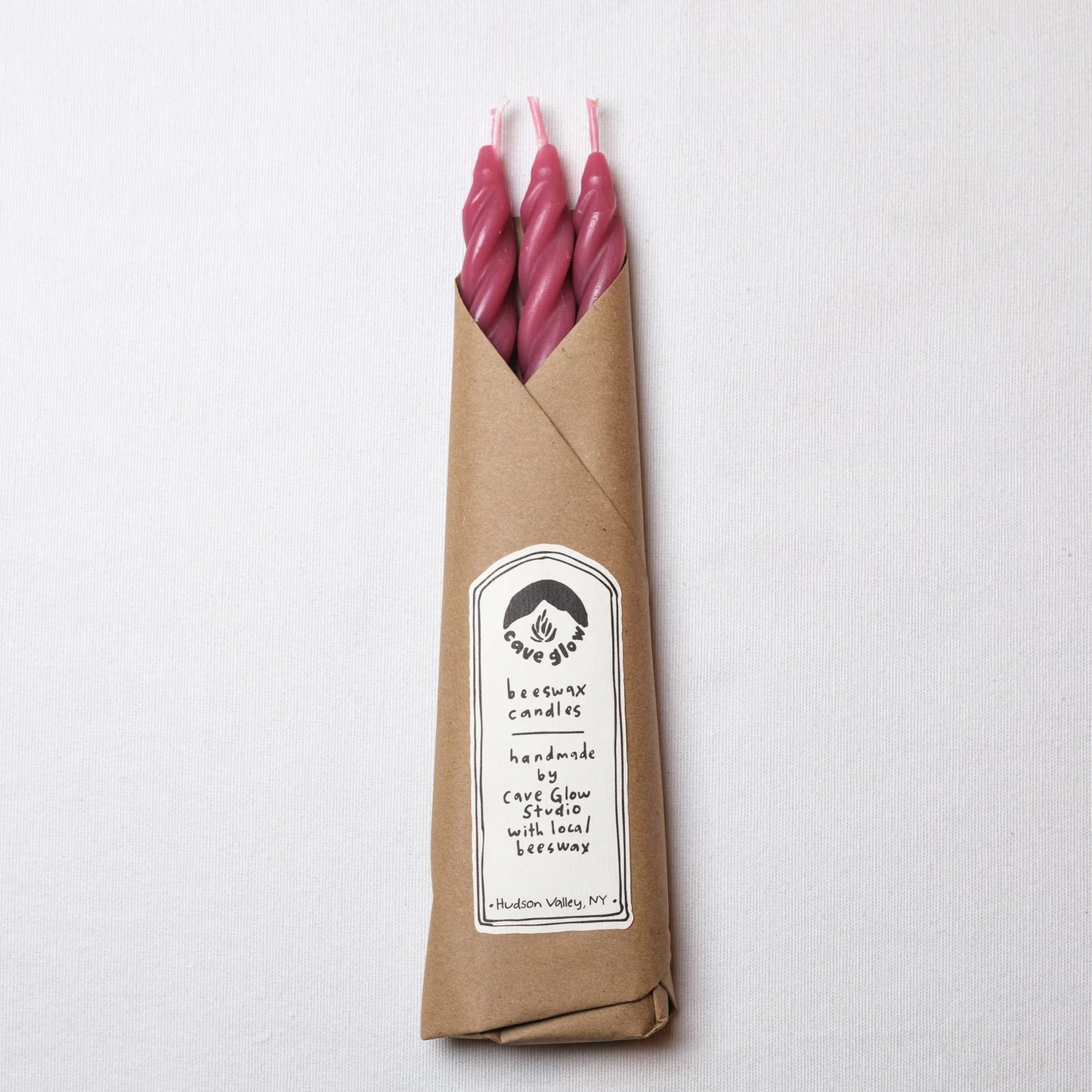 Beeswax Spiral Taper Candles