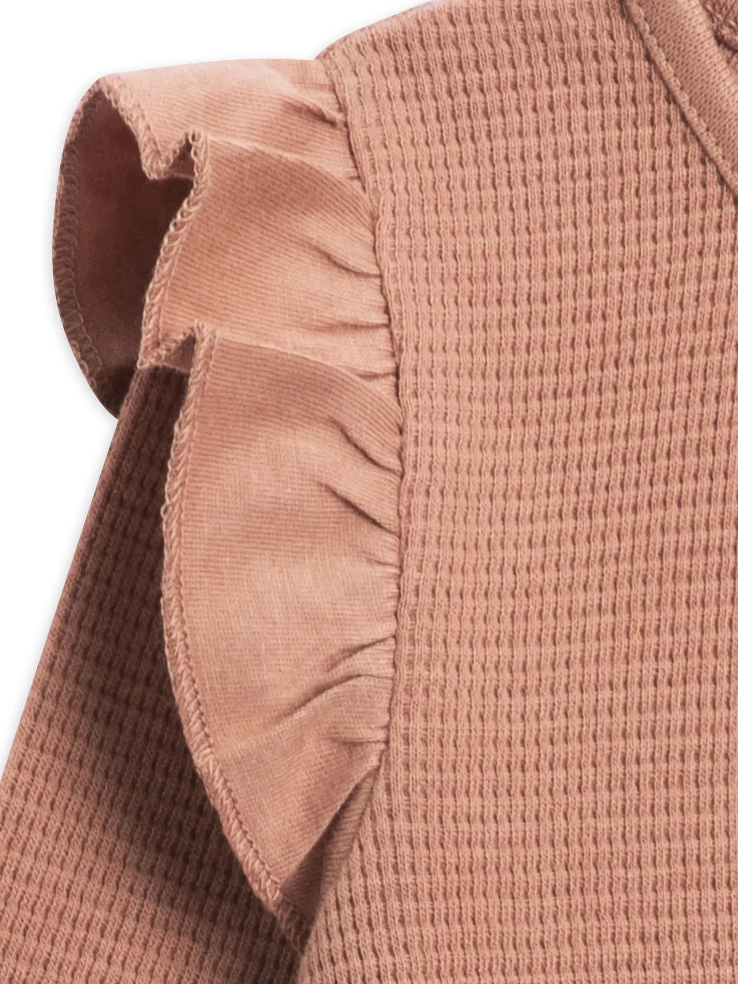 Mila Waffle Knit Flutter Sleeve Romper