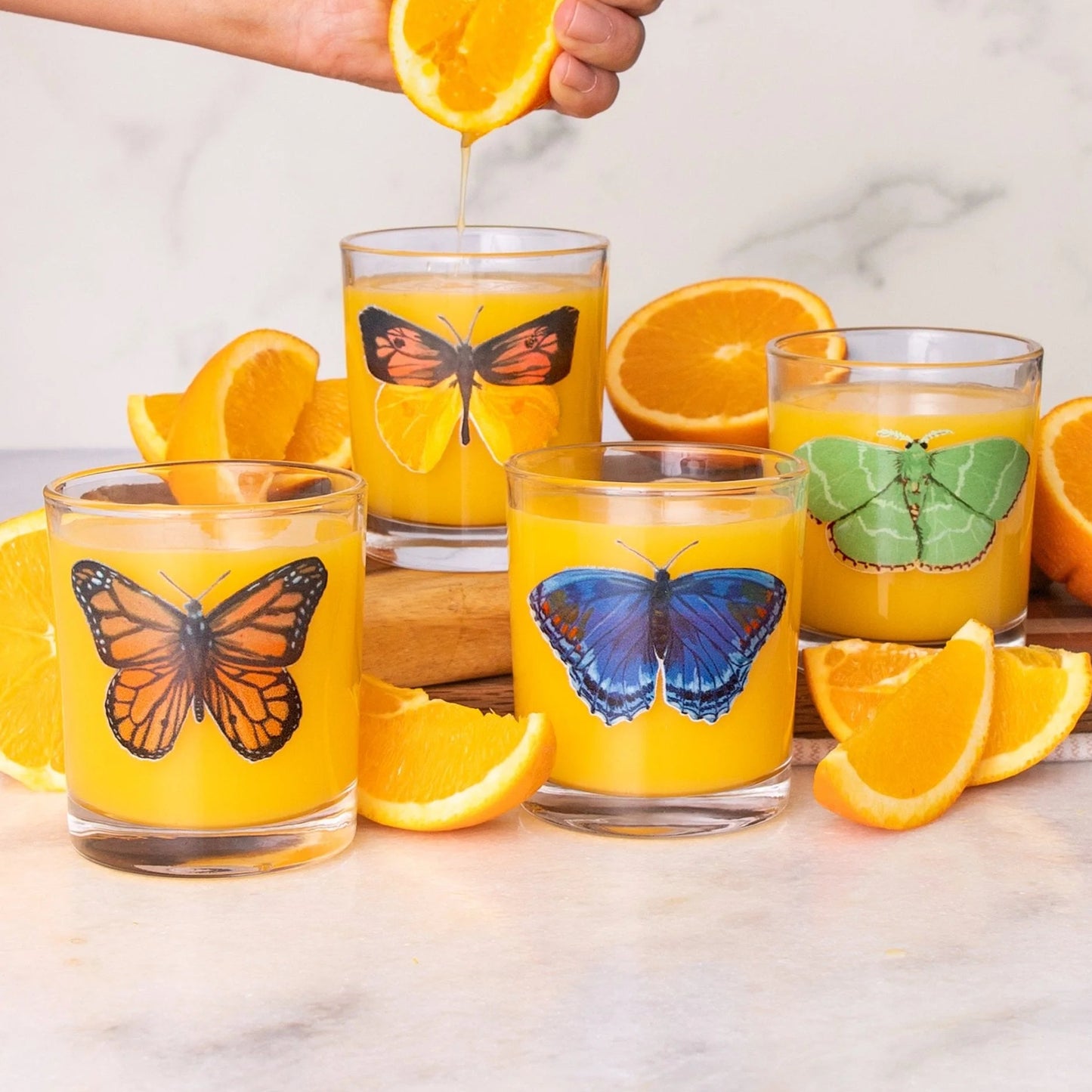Butterfly Short Juice Glass
