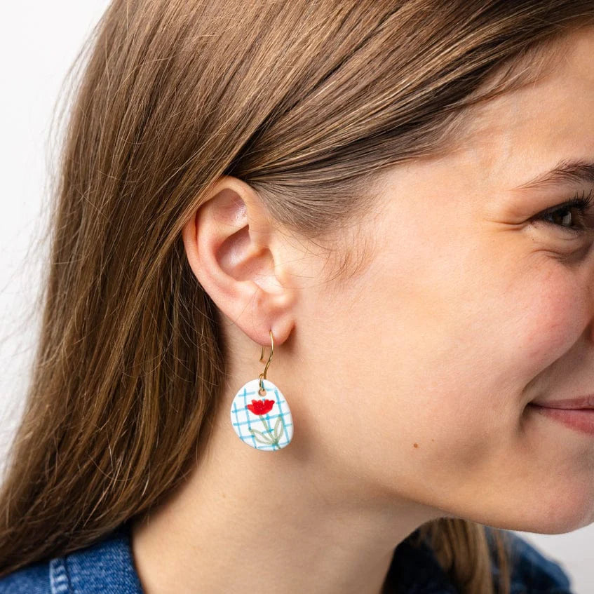 Danielle Round Ceramic Earrings