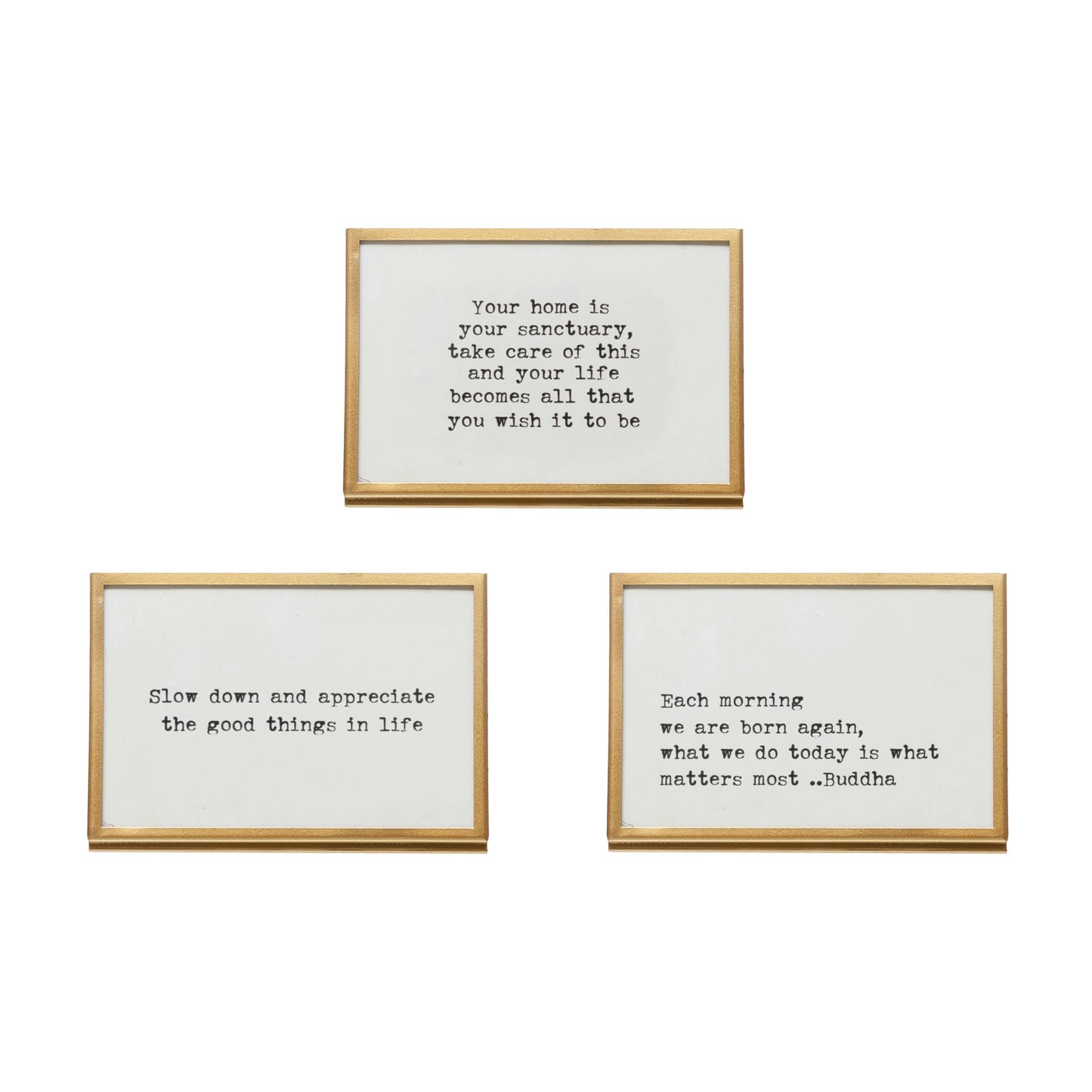 Metal & Glass Gold Frame