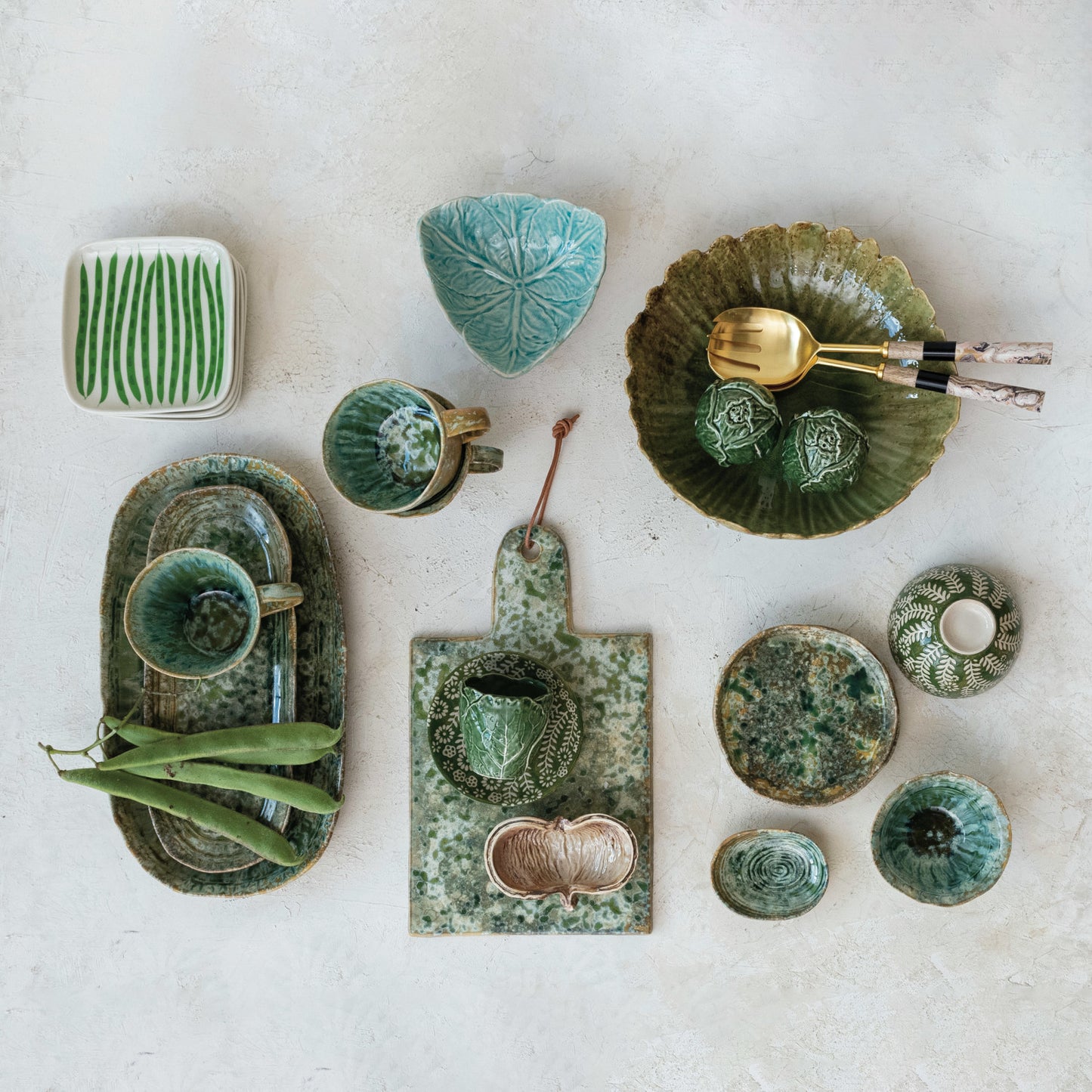 Embossed Stoneware Dish
