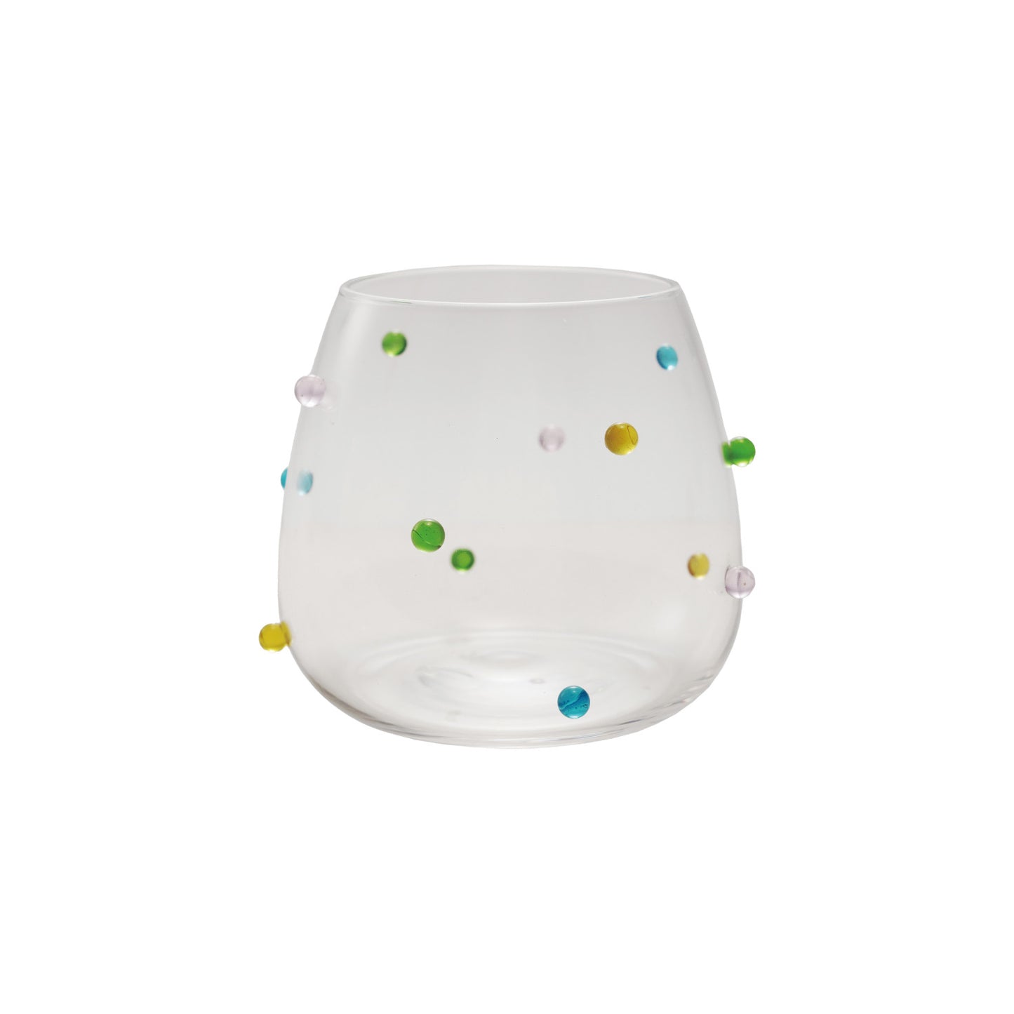 Handmade Drinking Glass with Dots