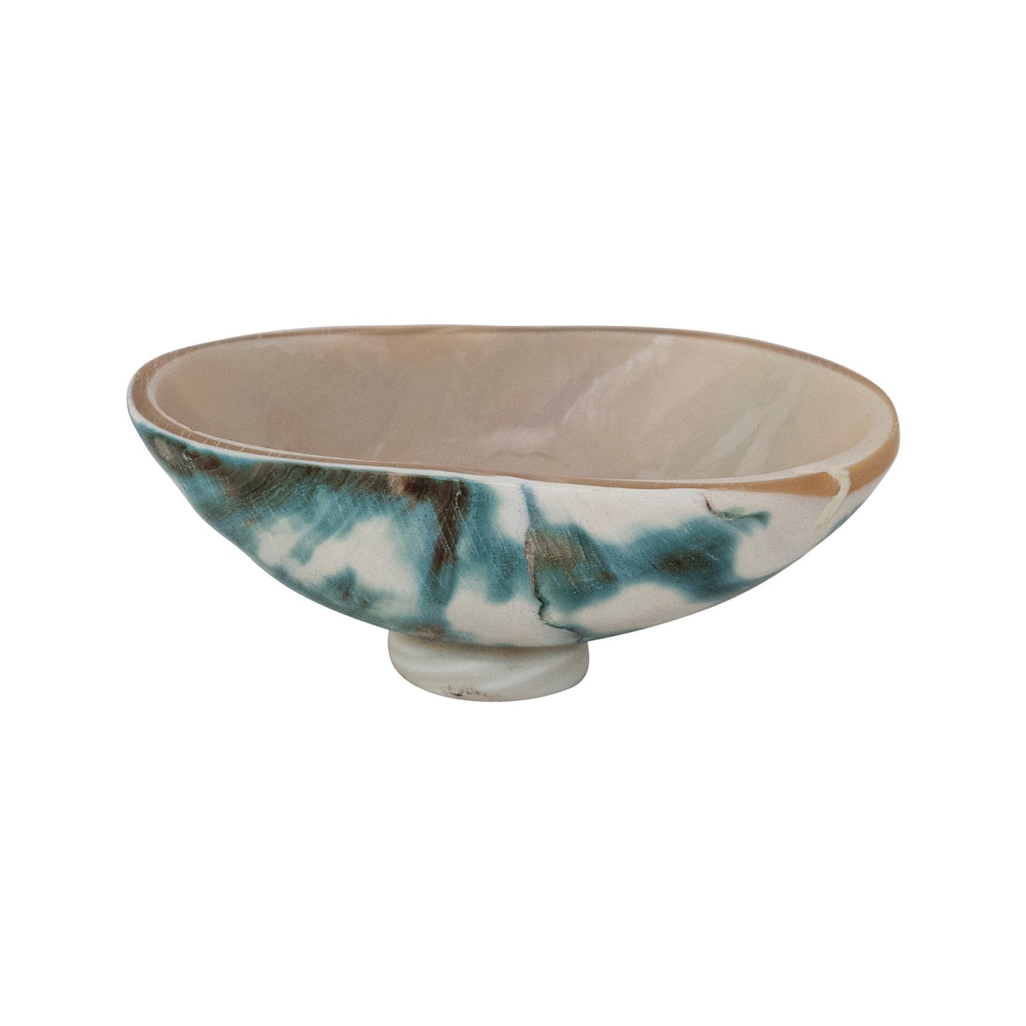 Decorative Natural Shell Footed Dish (Each One Will Vary)