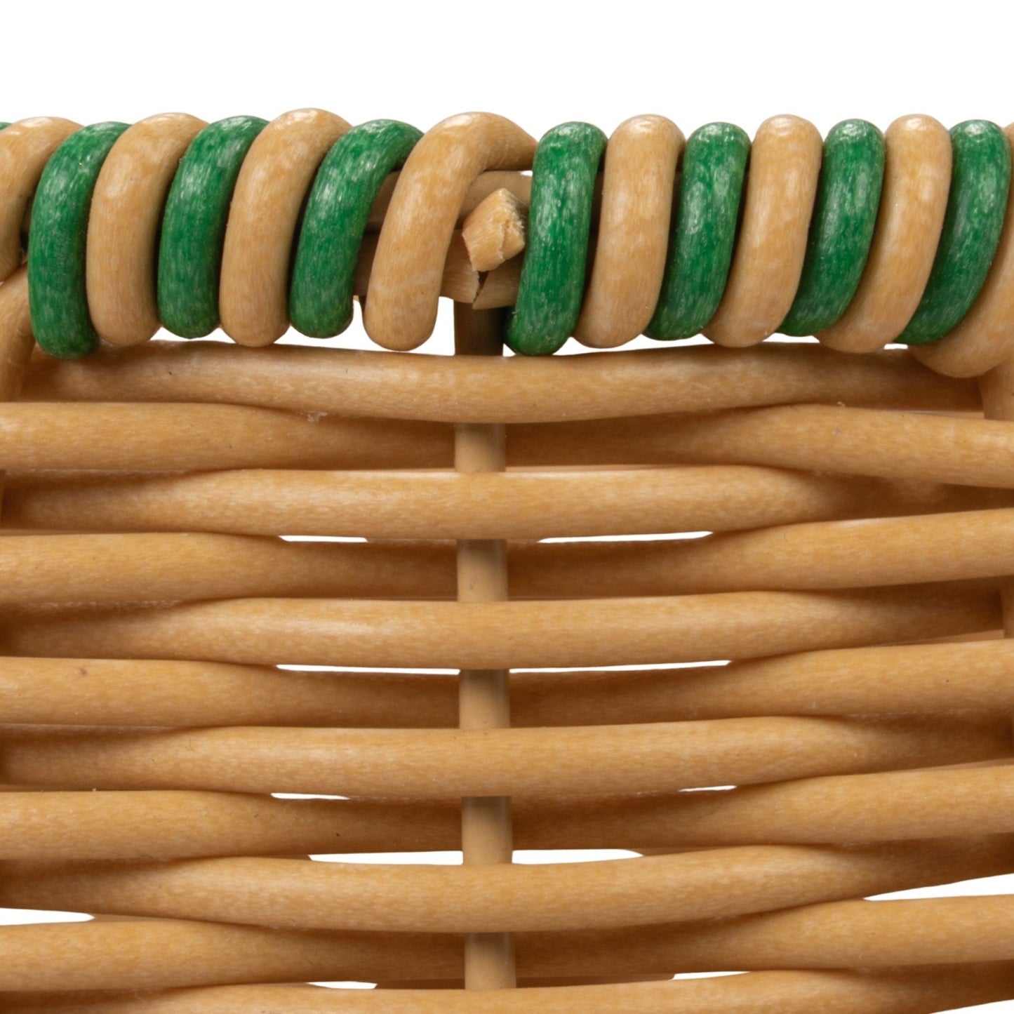 Woven Plastic Baskets with Colored Edge & Handle