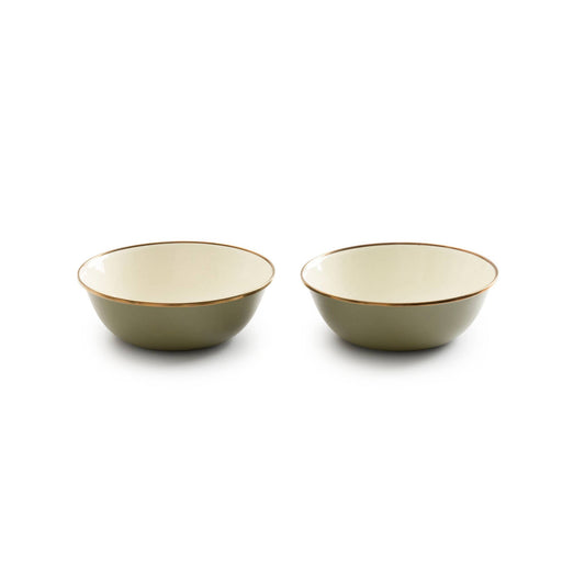 Enamel 2-Tone Bowl Set