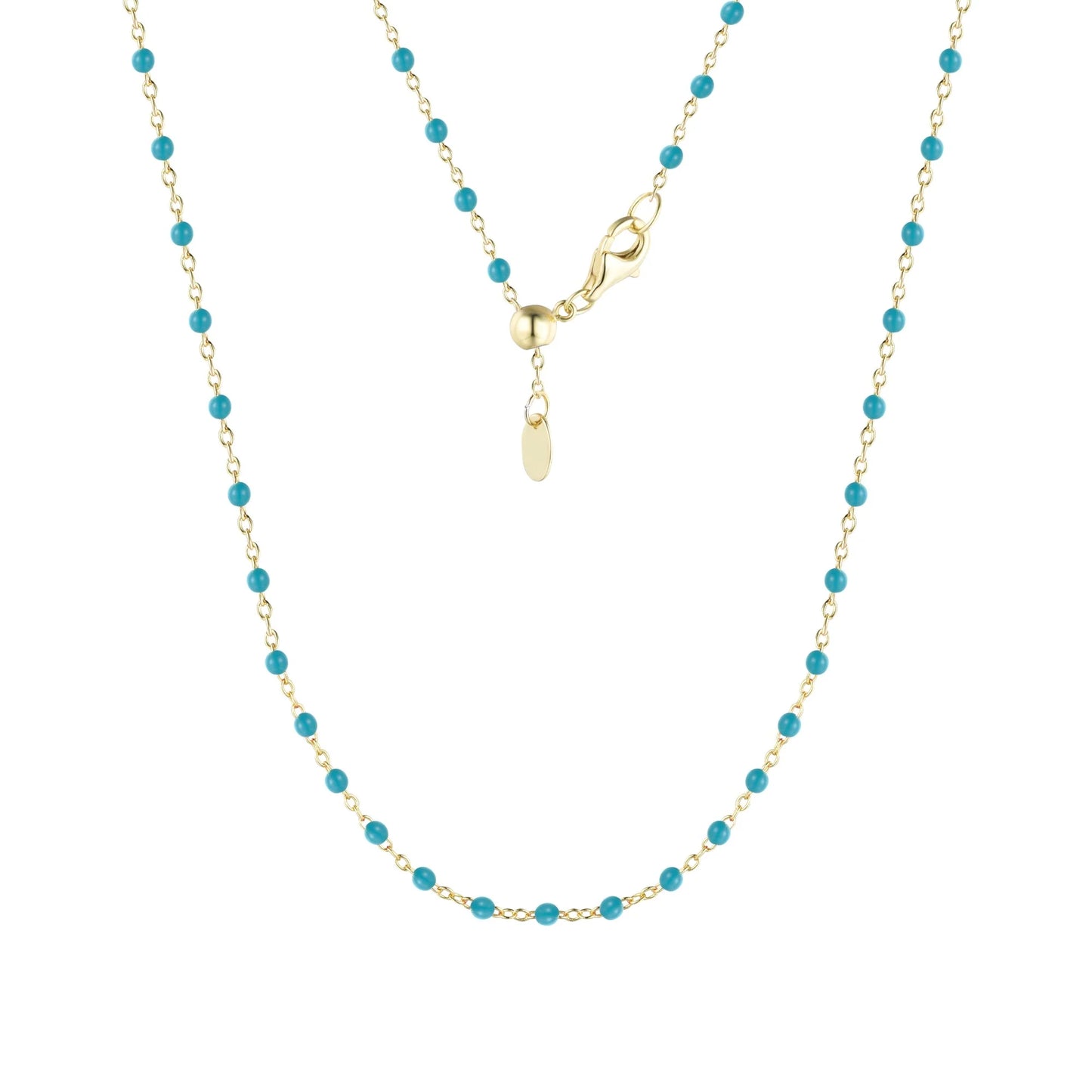 Enamel Beaded Chain Necklace