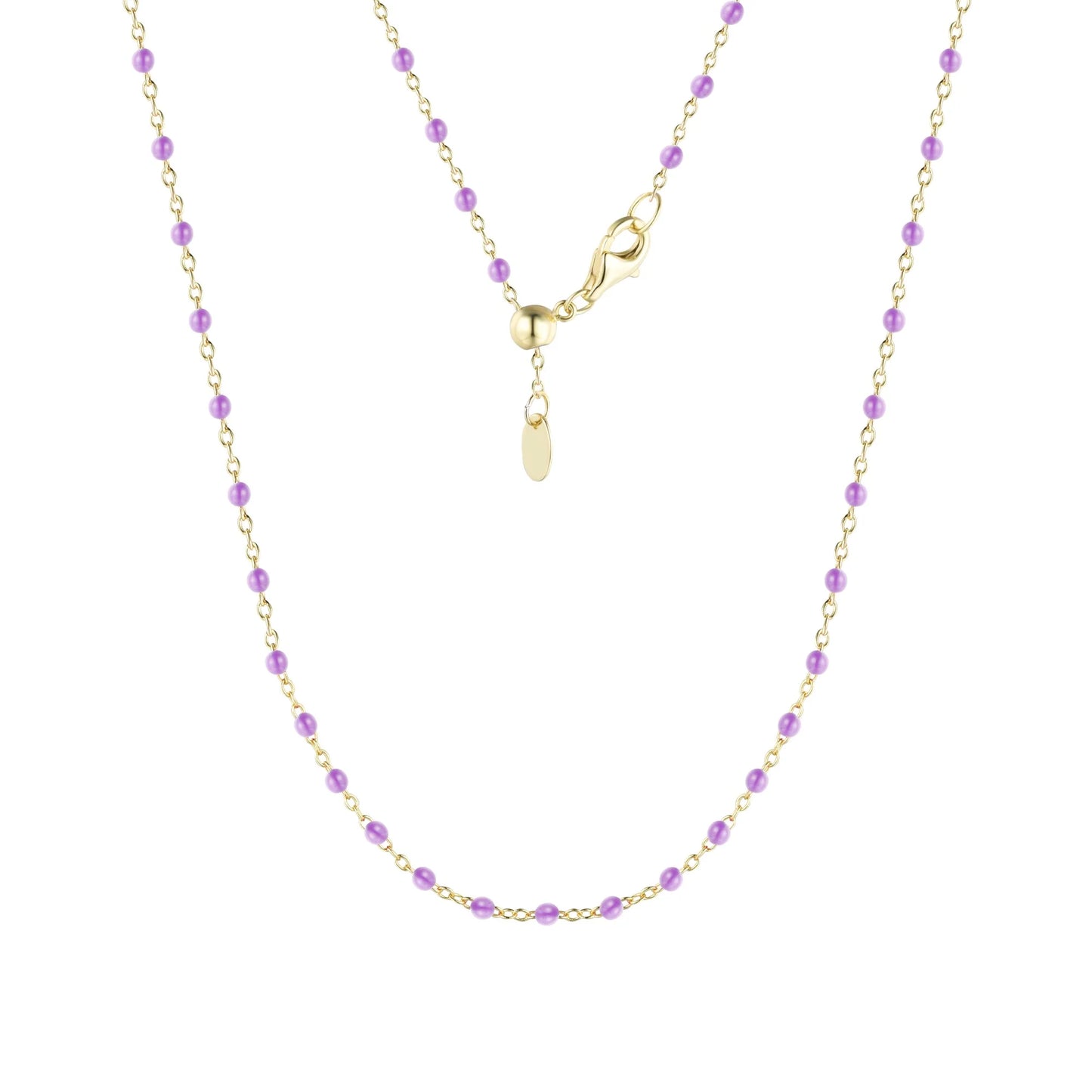 Enamel Beaded Chain Necklace