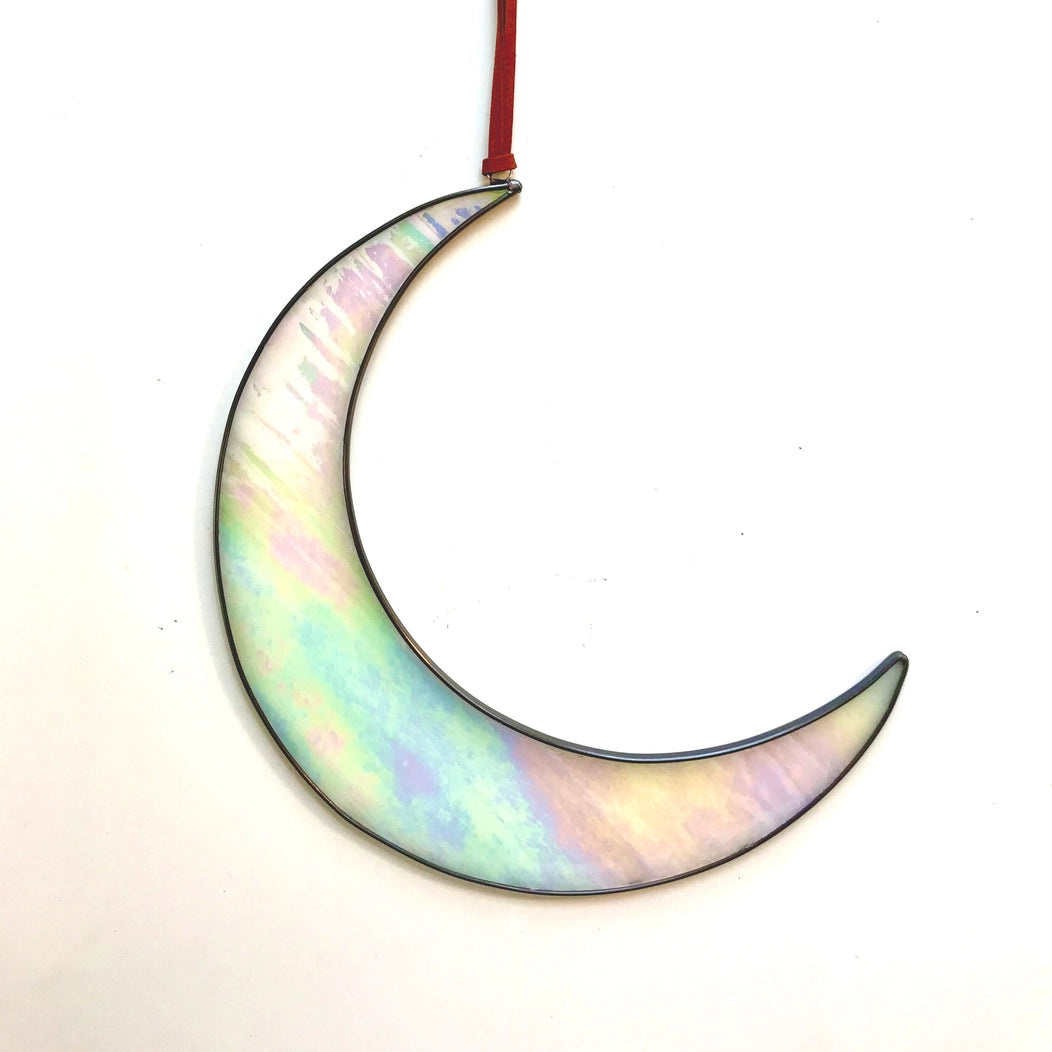 Stained Glass Crescent Moon