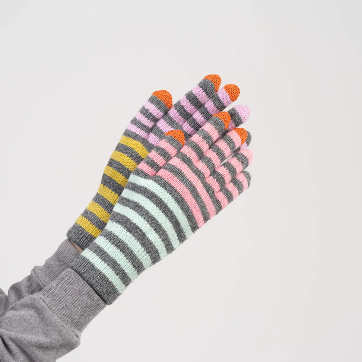 Color Stripe Touchscreen Gloves