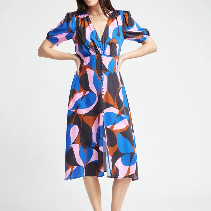 Amiah, V-Neck Dress