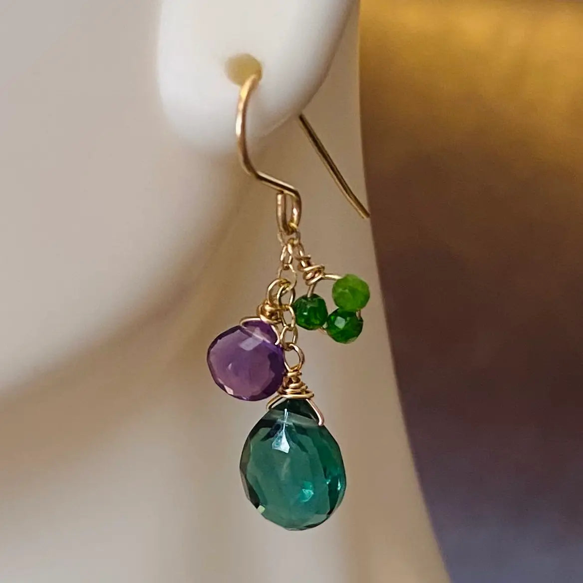 Drop Cluster Earrings
