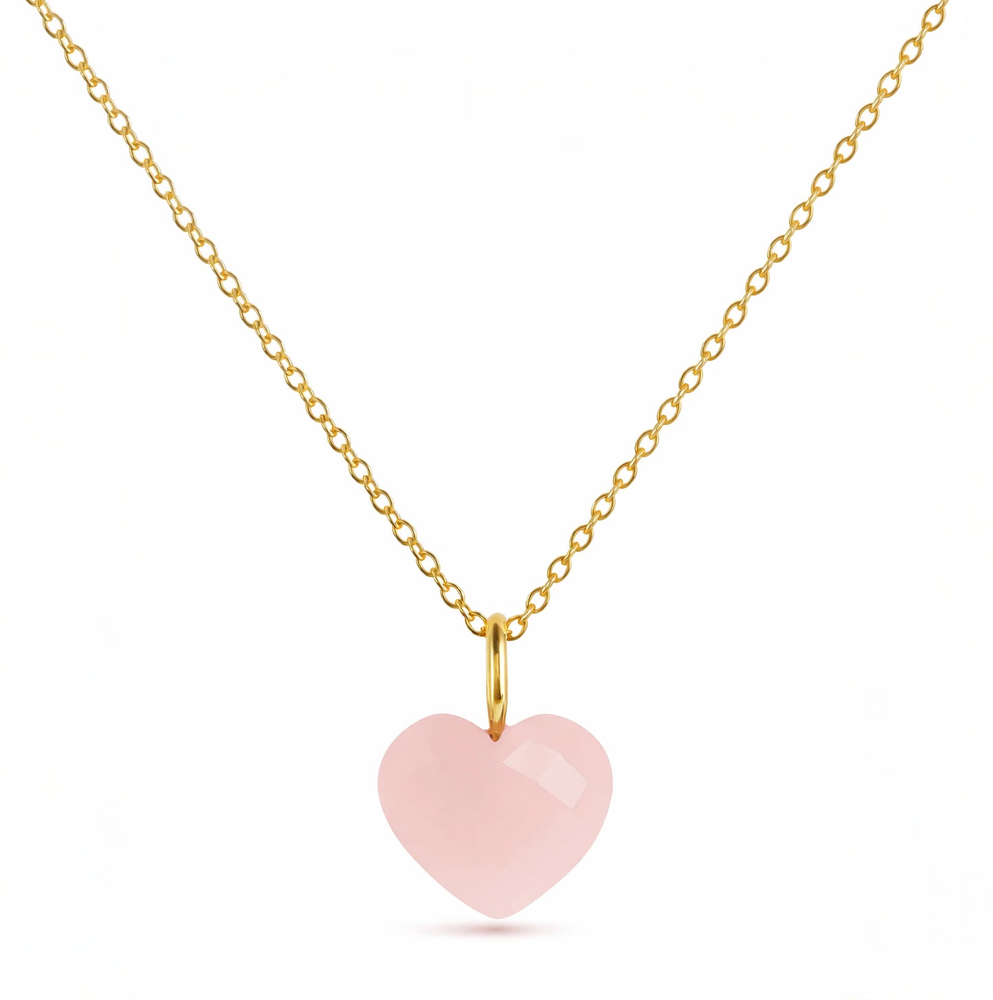 Heart of Stone Natural Rose Quartz Necklace