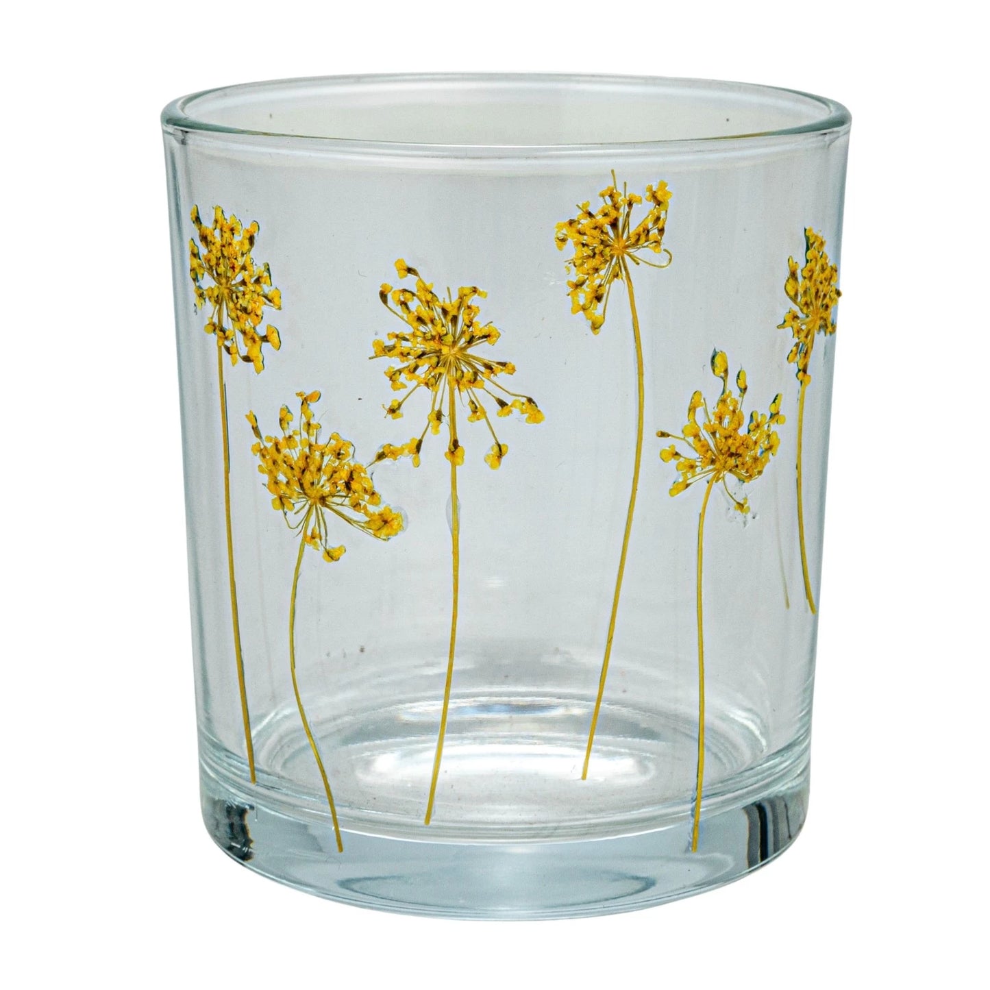 Wood Tray with Glass Tealight Holders and Vase