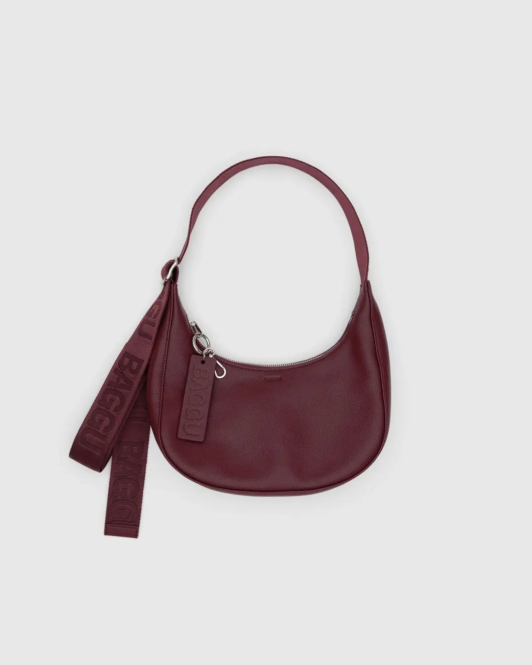Small Recycled Leather Crescent Bag