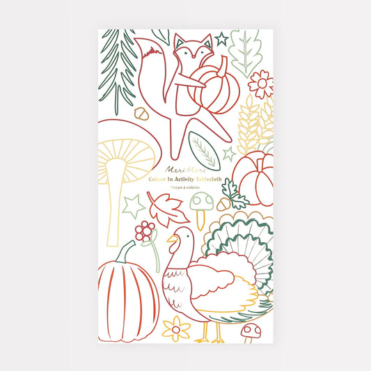 Thanksgiving Coloring Tablecloth