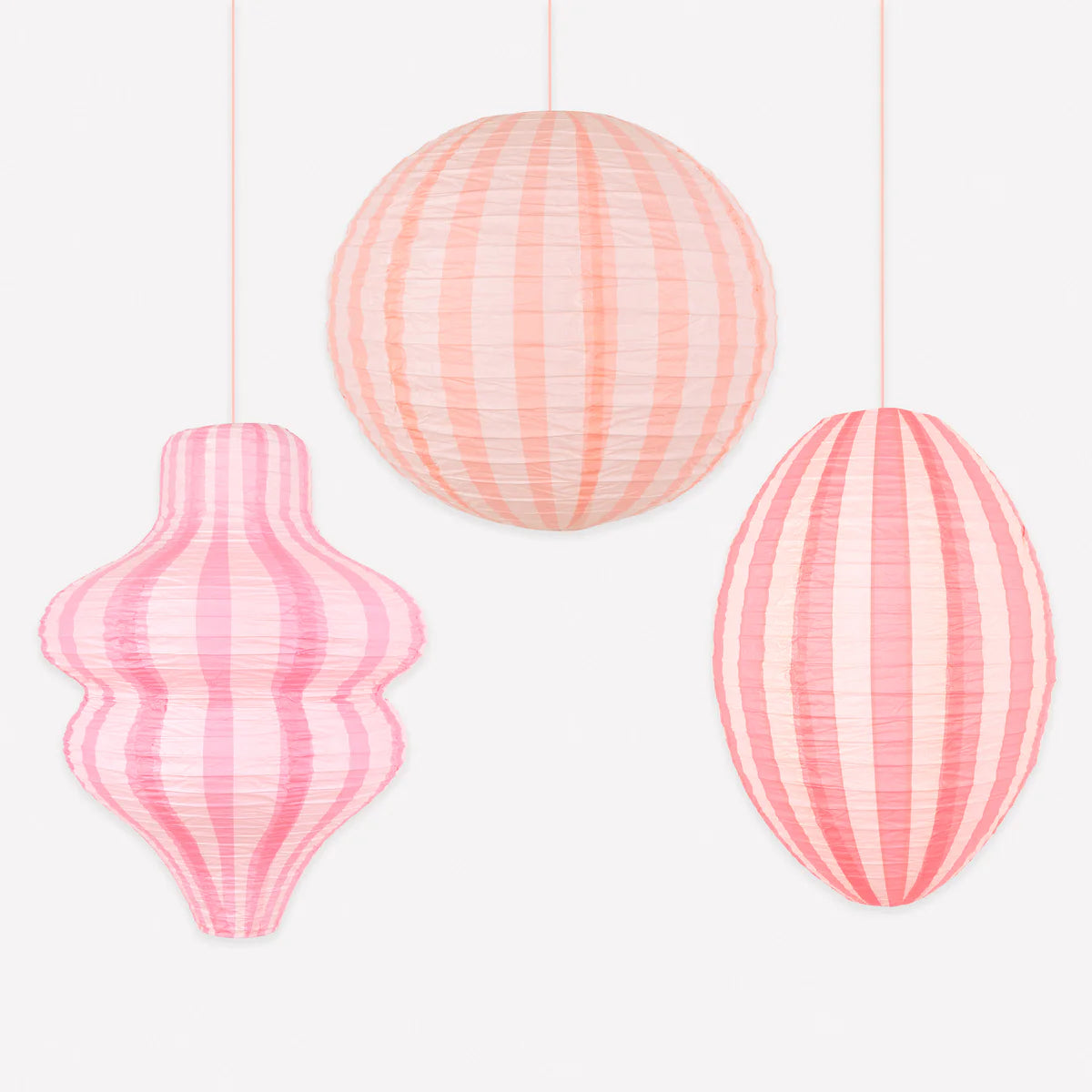 Striped Pink Laterns