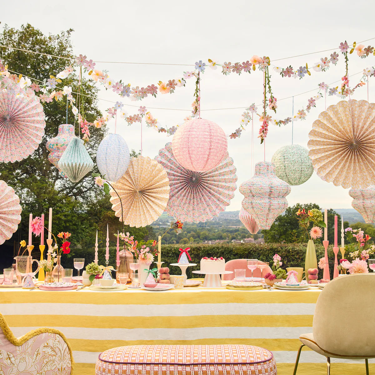 Liberty Pastel Floral Lanterns