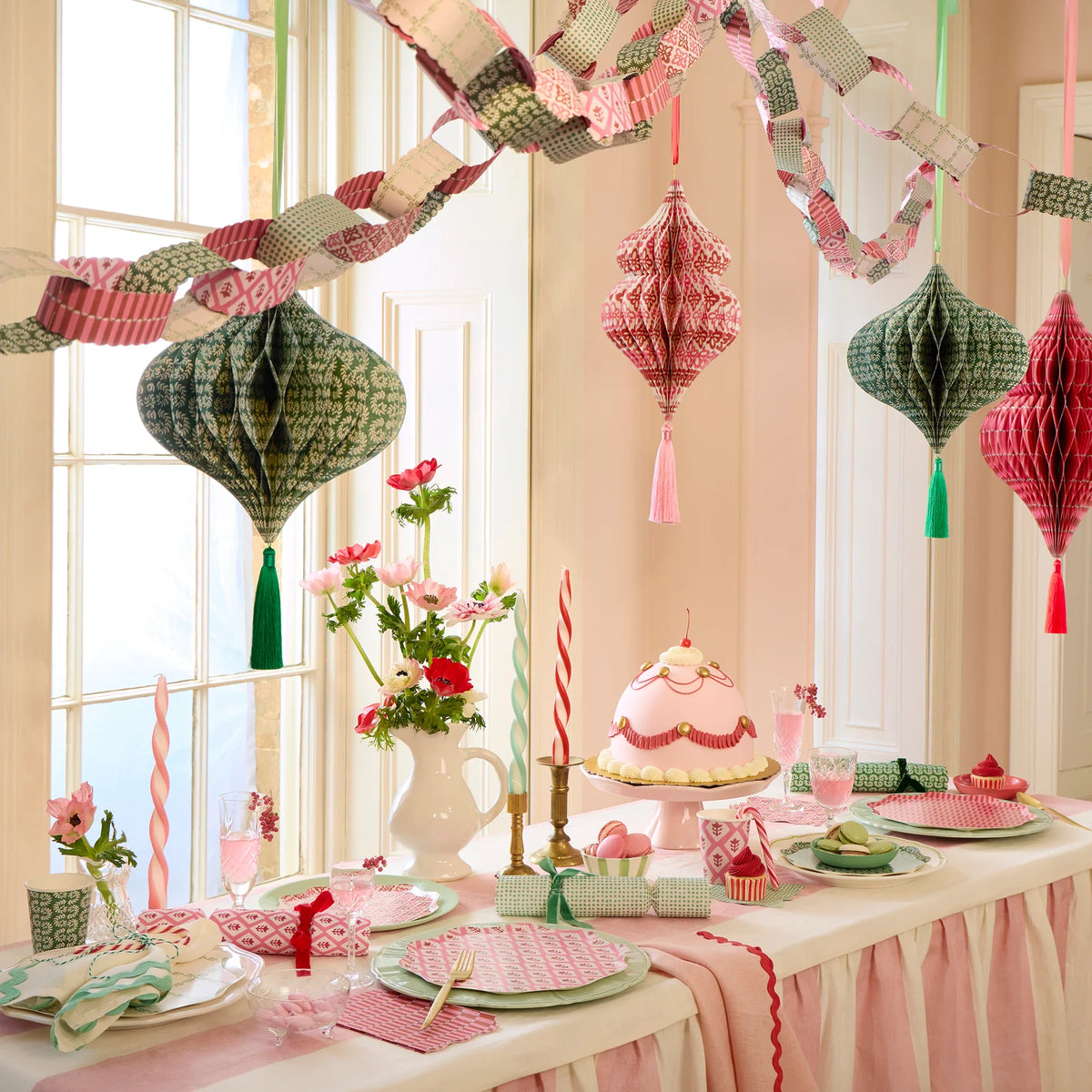 Meri Meri x Molly Mahon Large Paper Honeycomb Decorations (x 3)