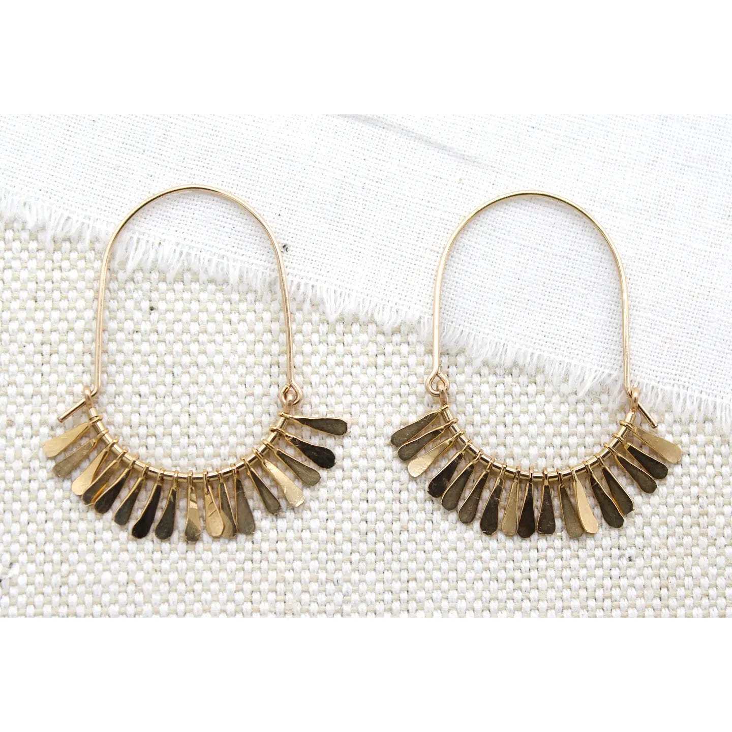 Oblong Fringe Hoops