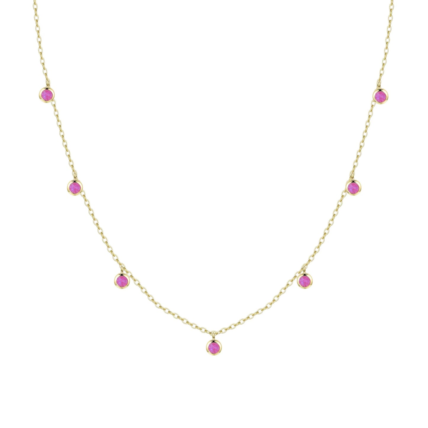 Opal dew Drops Reversible Layering Necklace