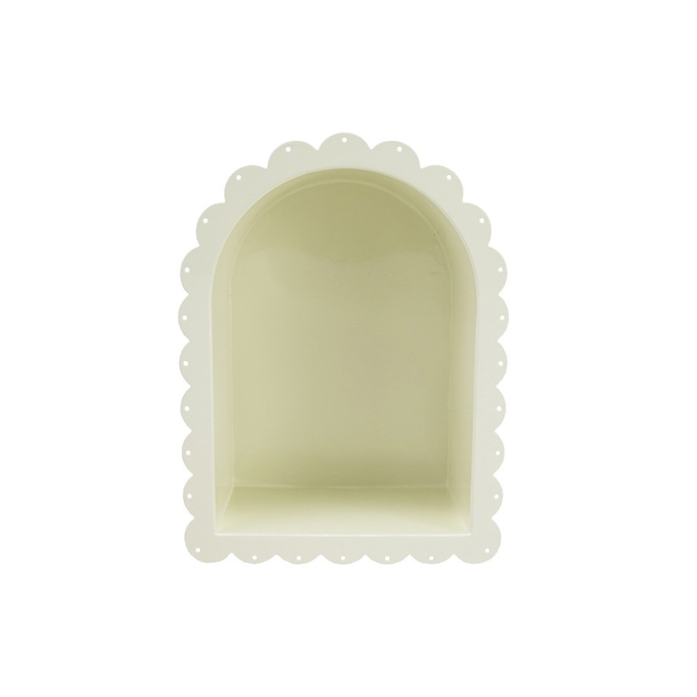 Metal Wall Shelf w/ Scalloped Edge