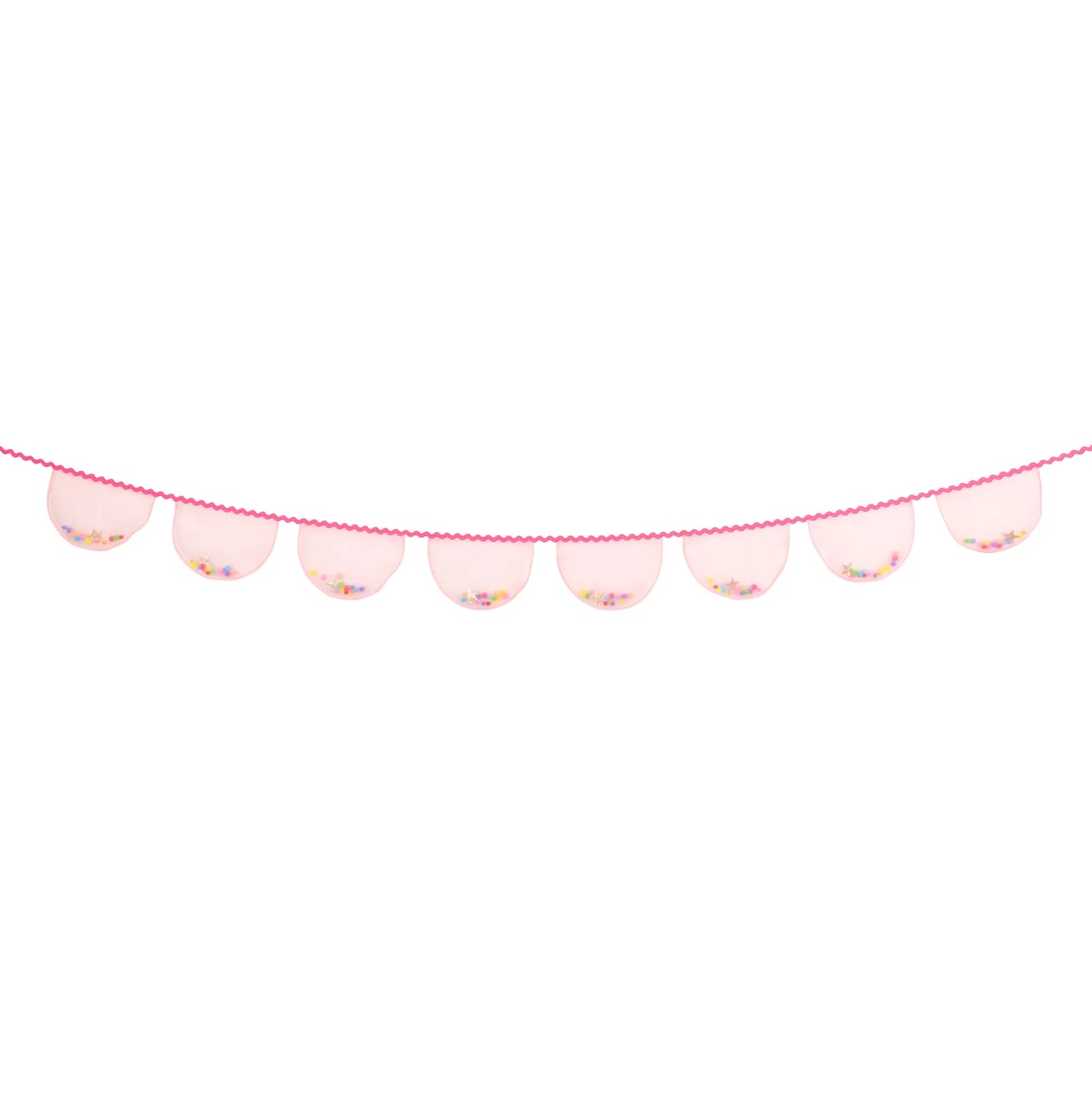 Pink Organza Pompom Garland