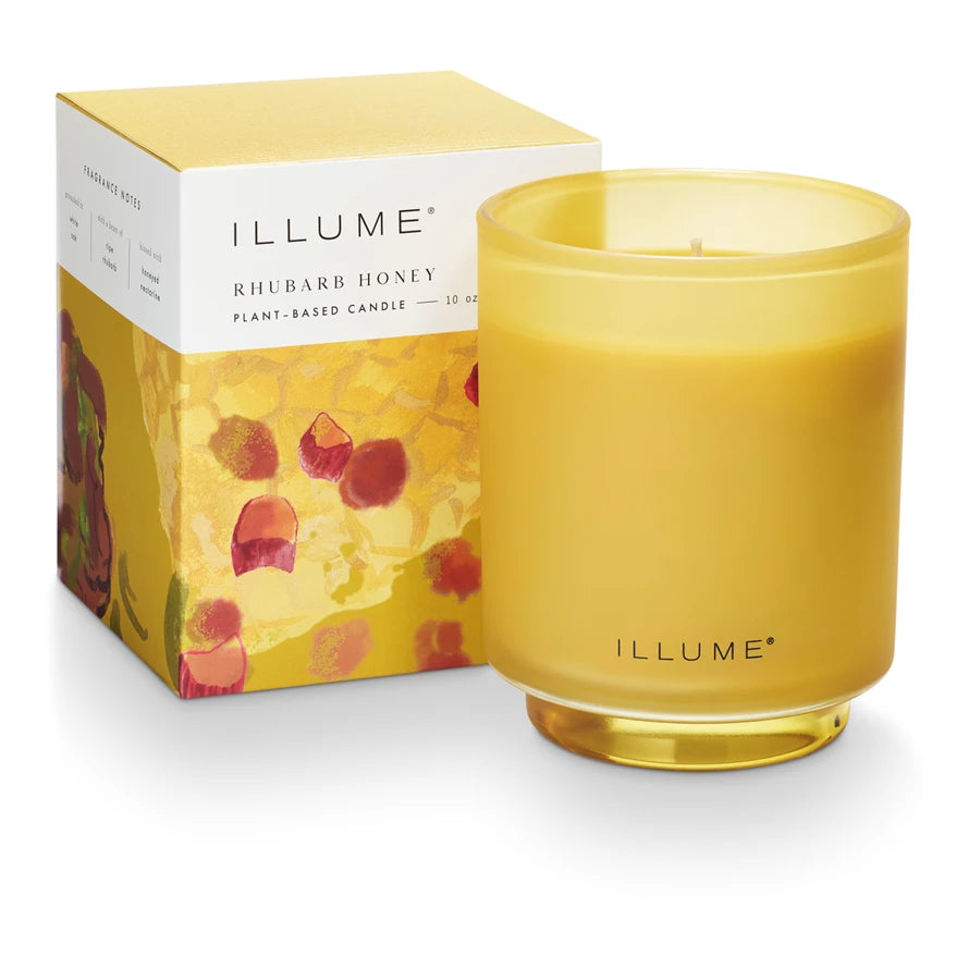Rhubarb Honey Glass Candle