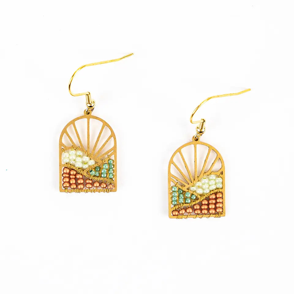 Sunrise Brass Earrings