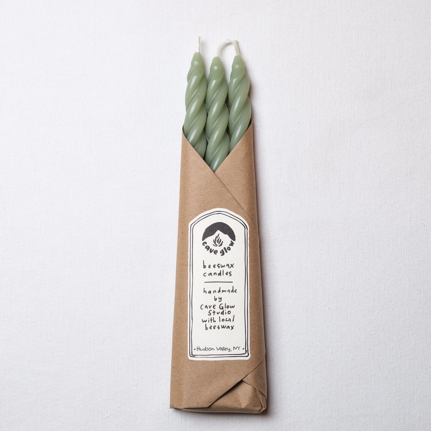 Beeswax Spiral Taper Candles