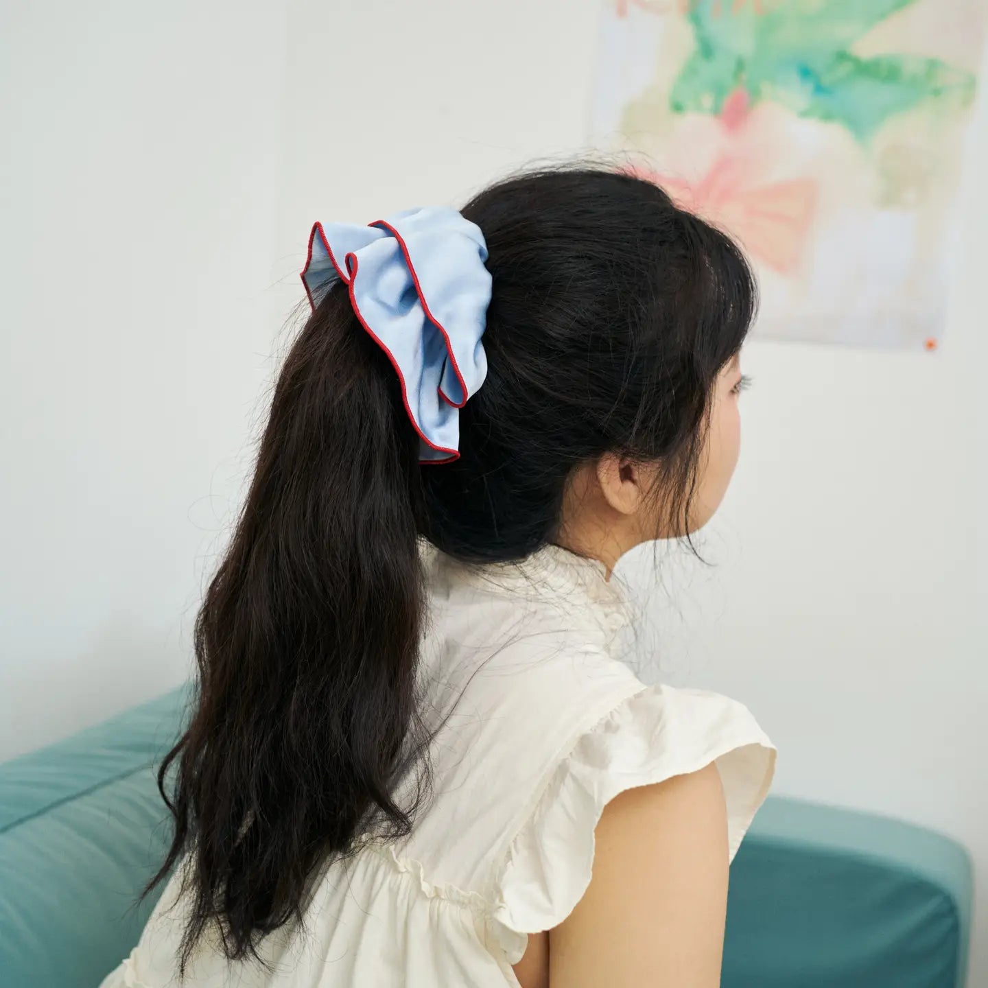 Double-Layer Silk Scrunchie