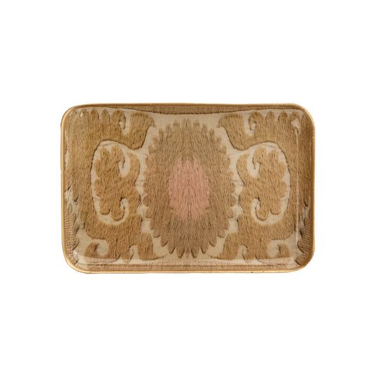 Sunrise Suzani Enameled Rectangle Tray