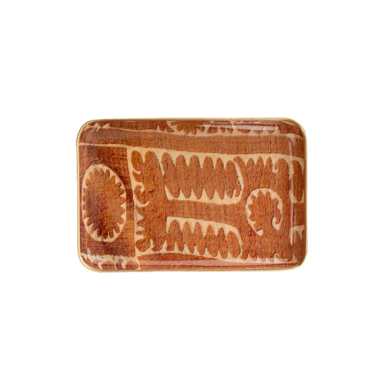 Sunset Suzani Enameled Tray