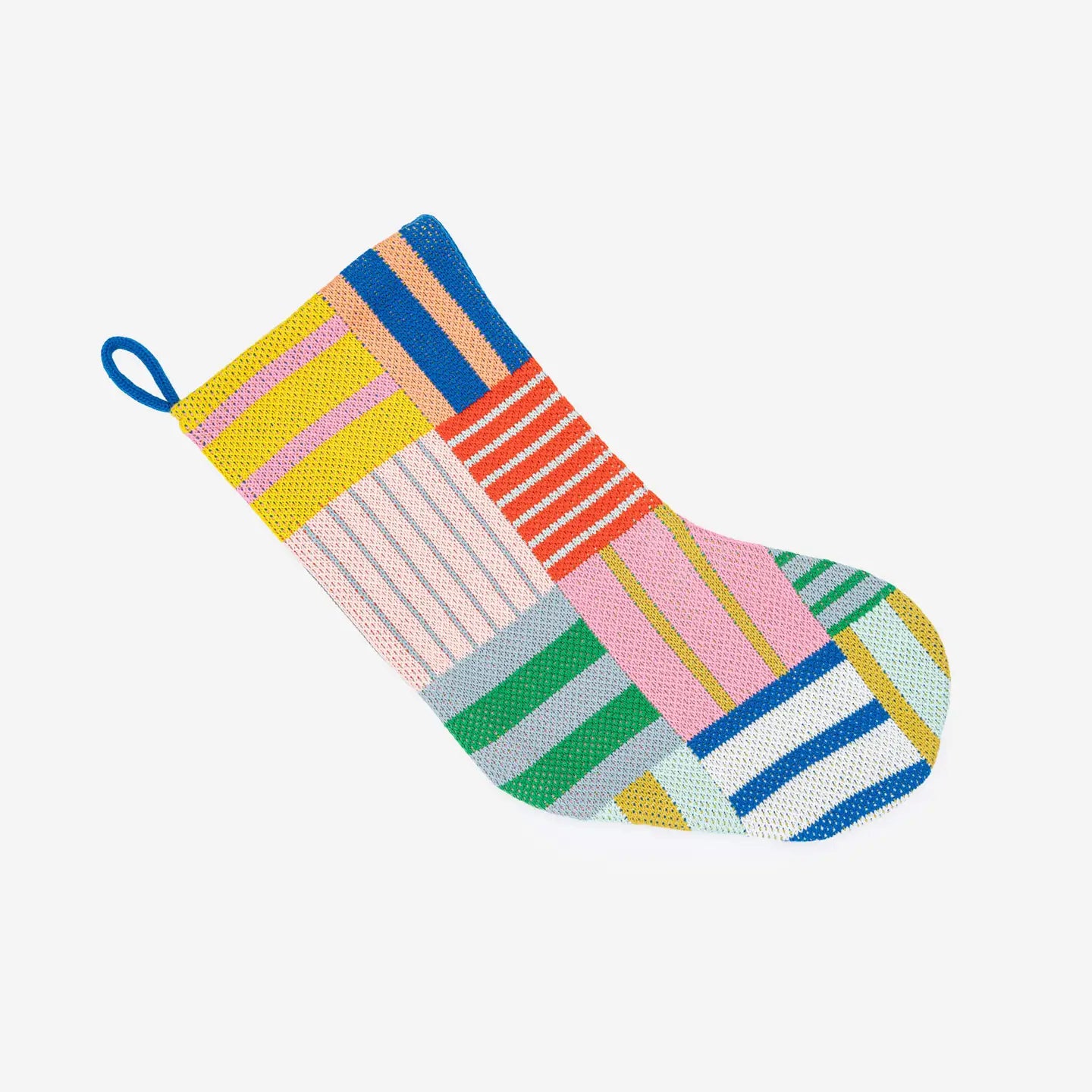 Patchwork Stripe Holiday Stocking