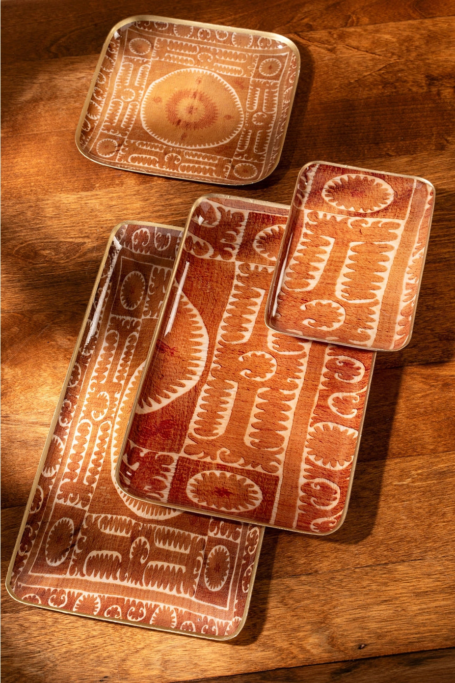 Sunset Suzani Enameled Tray