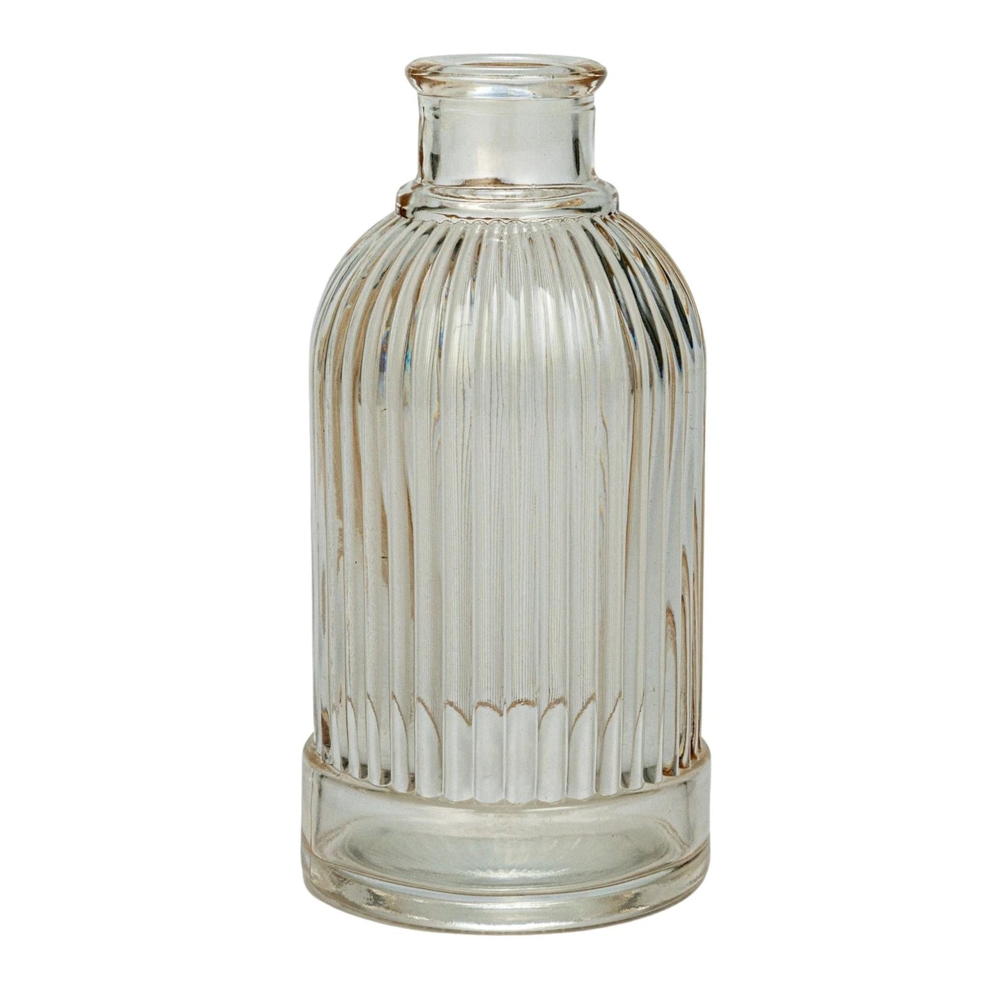 Wood Tray with Glass Tealight Holders and Vase