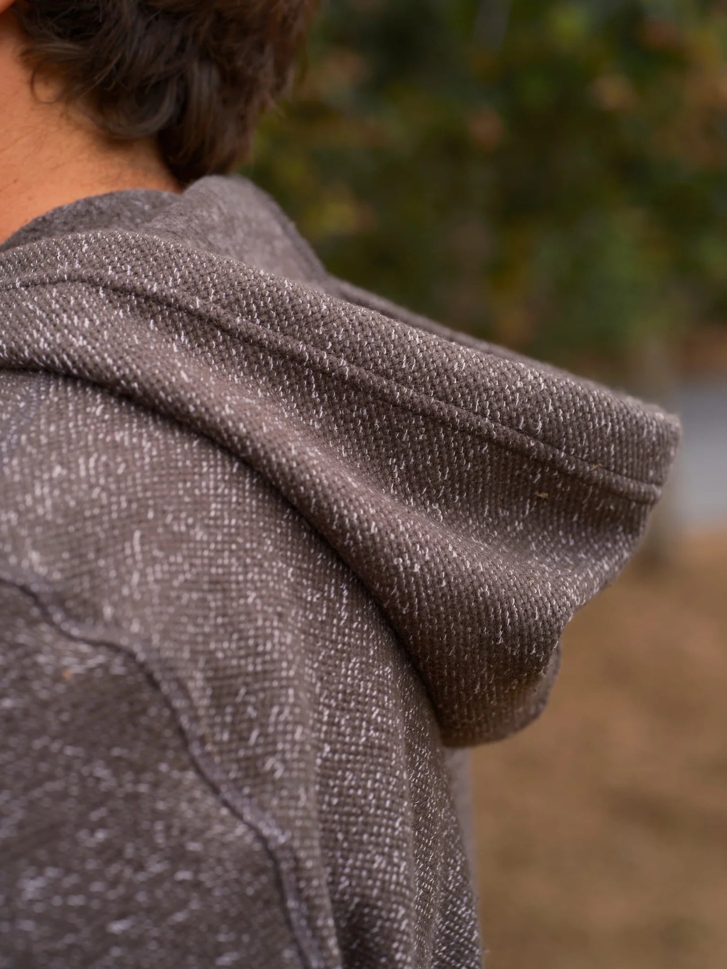 Whale Patch Zip Up in Faded Black