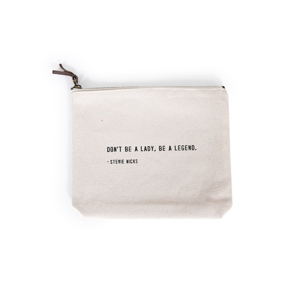 Canvas Quote Pouch - Gold Leaf