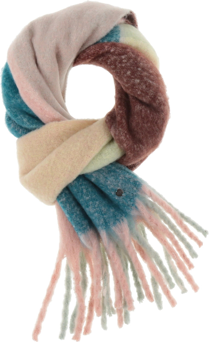 Large Colorblock Boucle Scarf