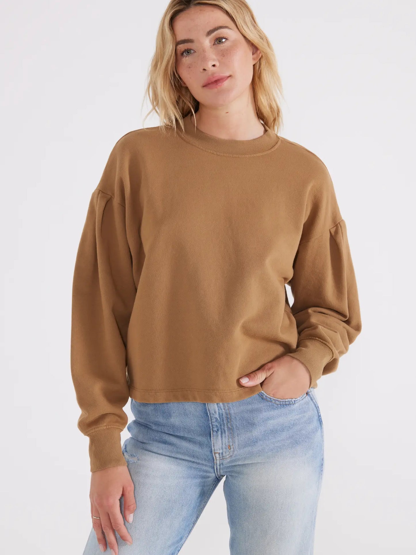 Jael Pleat Sleeve Sweatshirt