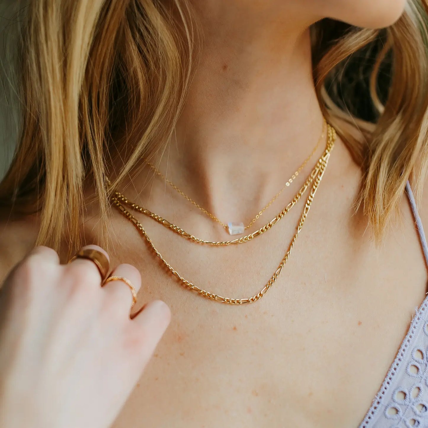 Moonstone Nugget Necklace