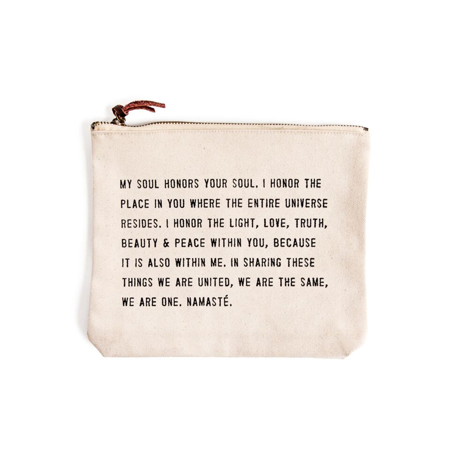 Canvas Quote Pouch - Gold Leaf