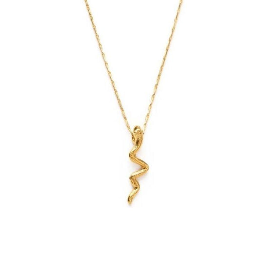 Tiny Gold Serpent Necklace