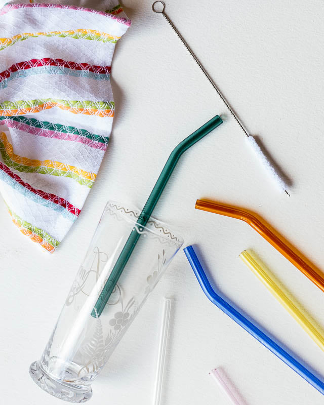 Reusable Glass Straws (Set of 6)